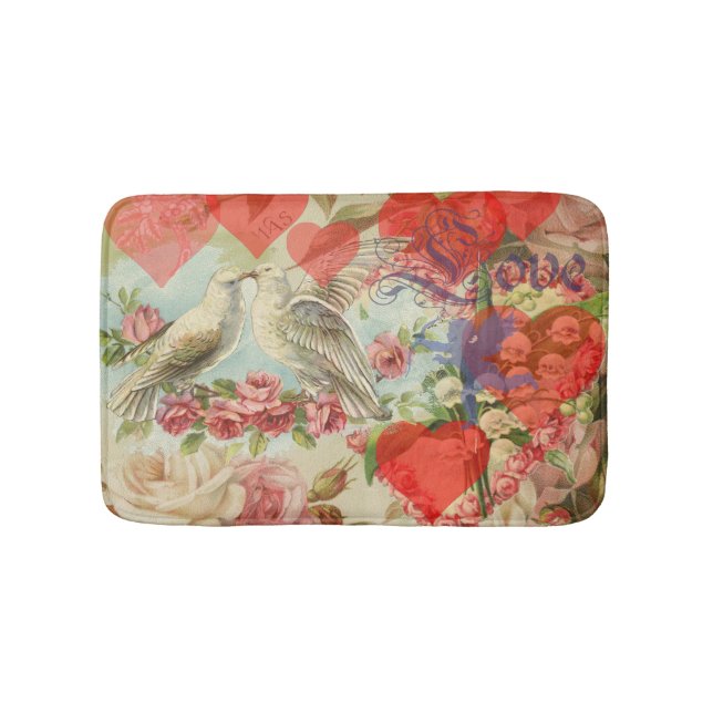 Tapis De Bain Inséparables Coeur antique Vintage (Devant)