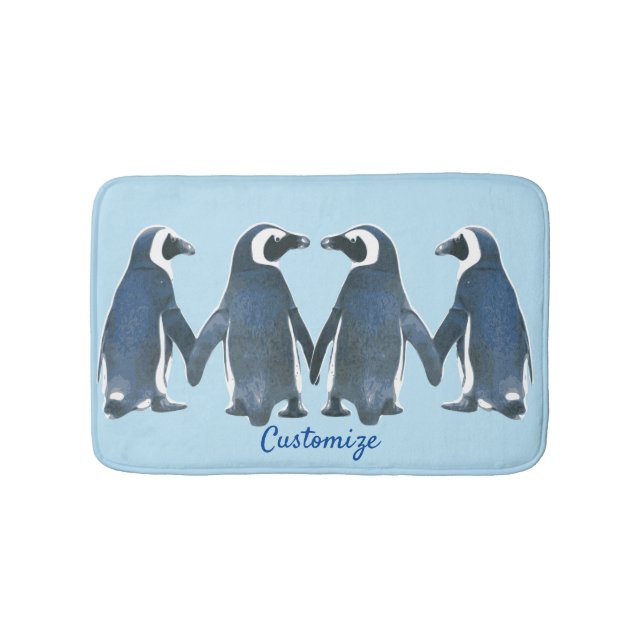 Tapis De Bain Inséparables Penguin Couple Thunder_Cove (Devant)