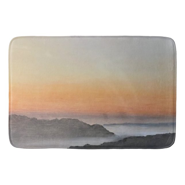 Tapis de bain inspirant | Lever de soleil tempête  (Devant)