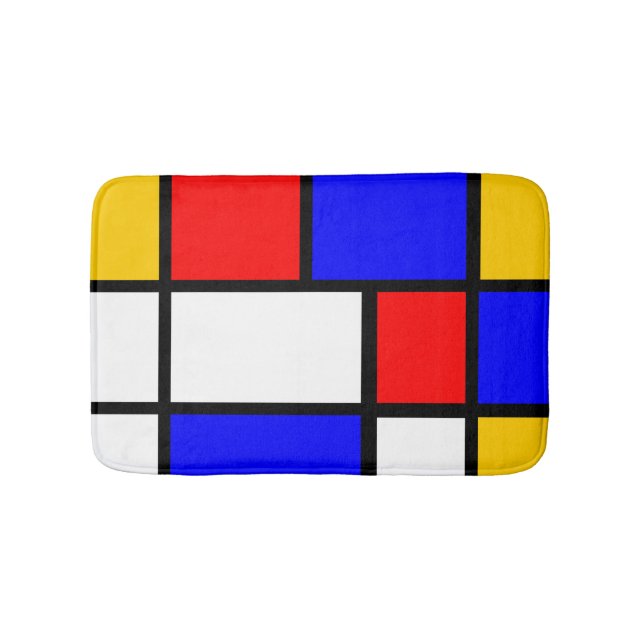 Tapis De Bain Inspiration Mondrian (Devant)
