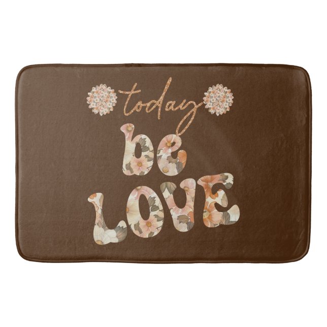 Tapis De Bain Inspirational Retro Inspiré Amour Affirmation (Devant)