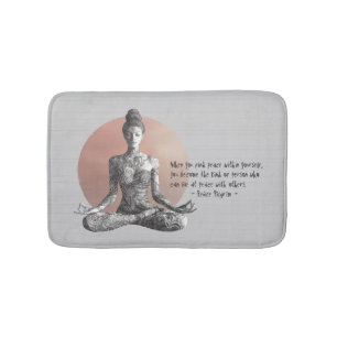 Tapis De Bain Instructeur de méditation Yoga Reiki Master Lotus