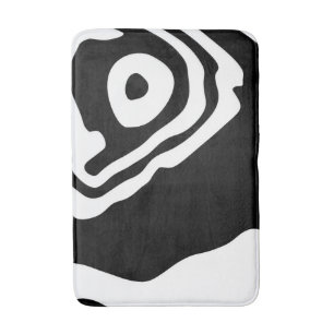 Tapis De Bain Into Deep : Abstrait noir & blanc