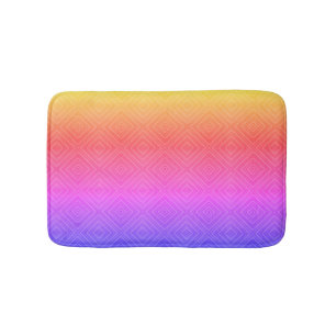 Tapis De Bain Ipanema Arc-en-ciel Hypnotique Diamant Moderne Pop