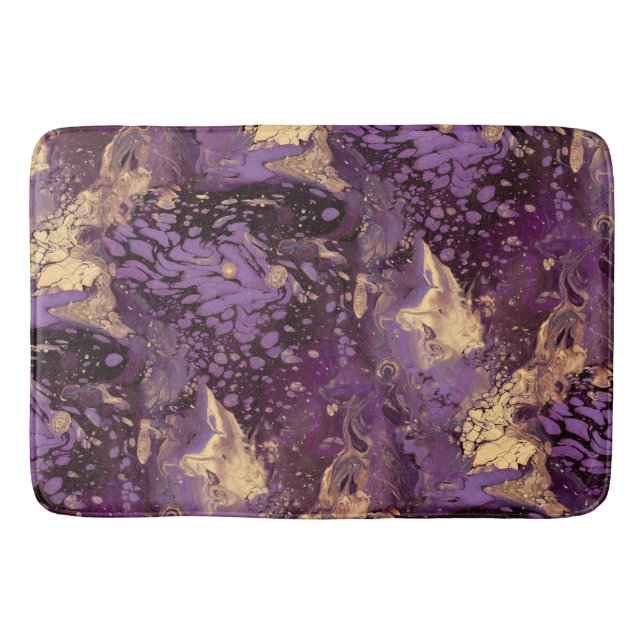 Tapis De Bain iris encre dorée tourbillon : (Devant)