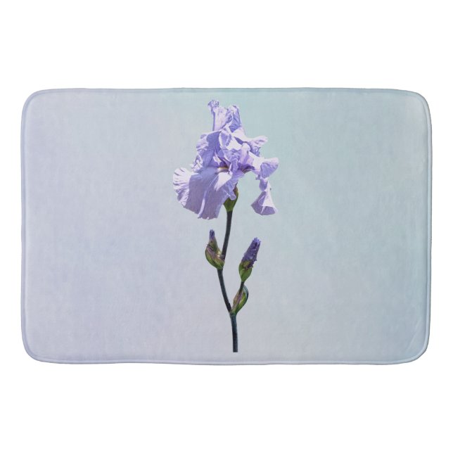 Tapis De Bain Iris lavande et bourgeons (Devant)