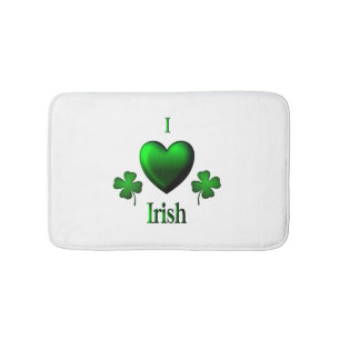 Tapis De Bain Irlandais de coeur du vert I