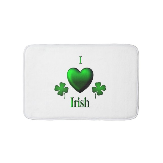 Tapis De Bain Irlandais de coeur du vert I (Devant)