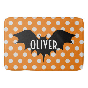 Tapis De Bain Itinéraire d'Halloween ou traiter monogramme perso