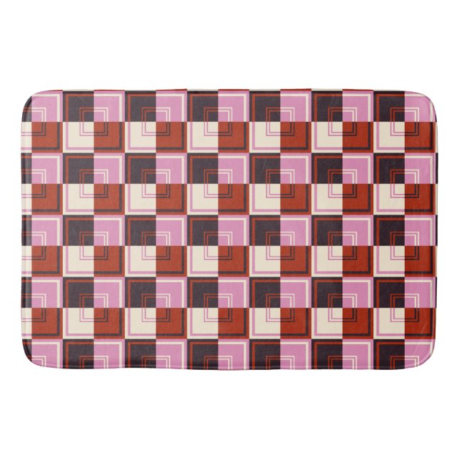 Tapis De Bain Ivoire d'aubergine rose rouge (Devant)