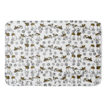 Jack Russell Empreinte de patte Bath Mat