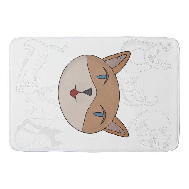 Tapis De Bain J'adore les couvertures de couette pour chats (Devant)