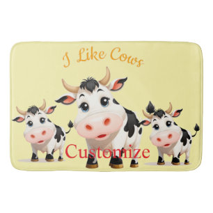 Tapis De Bain J'Aime Cows Art Thunder_Cove