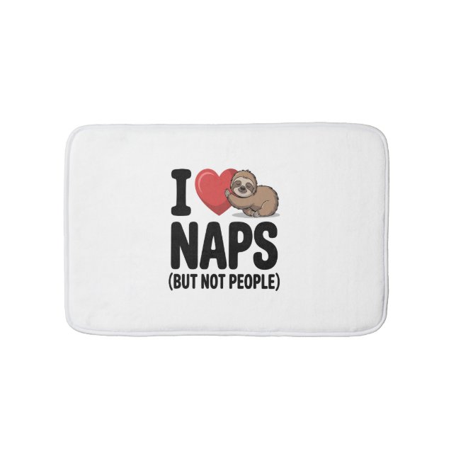Tapis De Bain J'Aime Les Naps Mignonnes Soins (Devant)