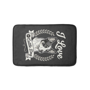 Tapis De Bain J'aime mon chien de troupeau amateur de chien vint