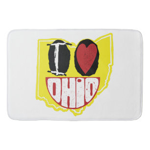Tapis De Bain J'Aime Ohio Sourire Un Visage Heureux