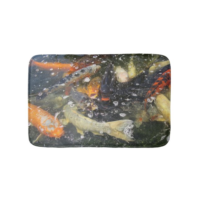 Tapis De Bain Japonais Carpe Koi Poisson Natation (Devant)