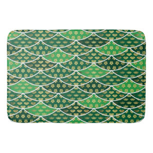 Tapis De Bain Japonais traditionnellement bon motif vert
