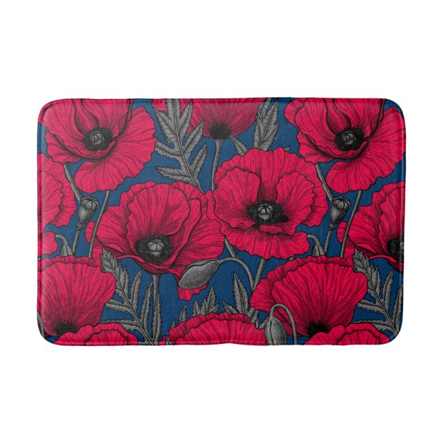 Tapis De Bain Jardin à pavot nocturne (Devant)