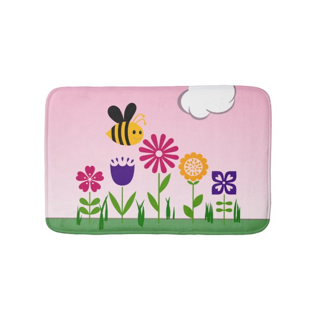 Tapis De Bain Jardin d'agrément heureux d'abeille (Devant)