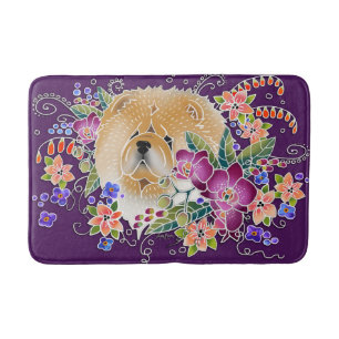 Tapis De Bain JARDIN DANSE CHOW Purple - Crate ou Bath Mat