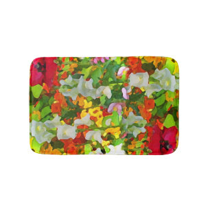 Tapis De Bain Jardin de fleurs Abstraits chauves-souris