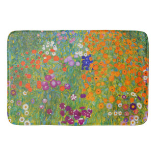 Tapis De Bain Jardin des fleurs de Gustav Klimt