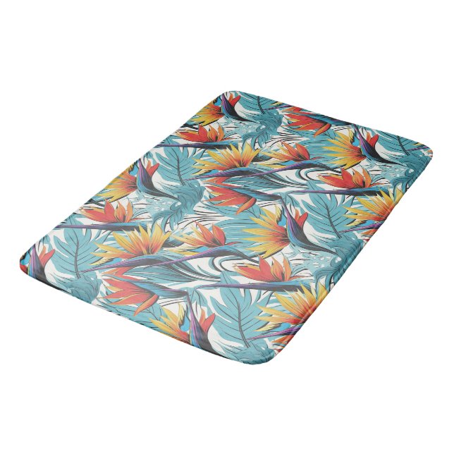 Tapis De Bain Jardin d'oiseau de paradis (Angle)