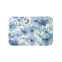 Jardin Floral Aquarelle Botanique Bleu