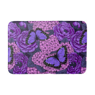 Tapis De Bain Jardin morpho bleu 2