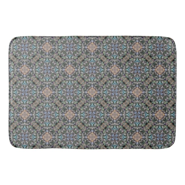 Tapis De Bain Jardin Succulent Abstrait Rosette Trellis Motif (Devant)