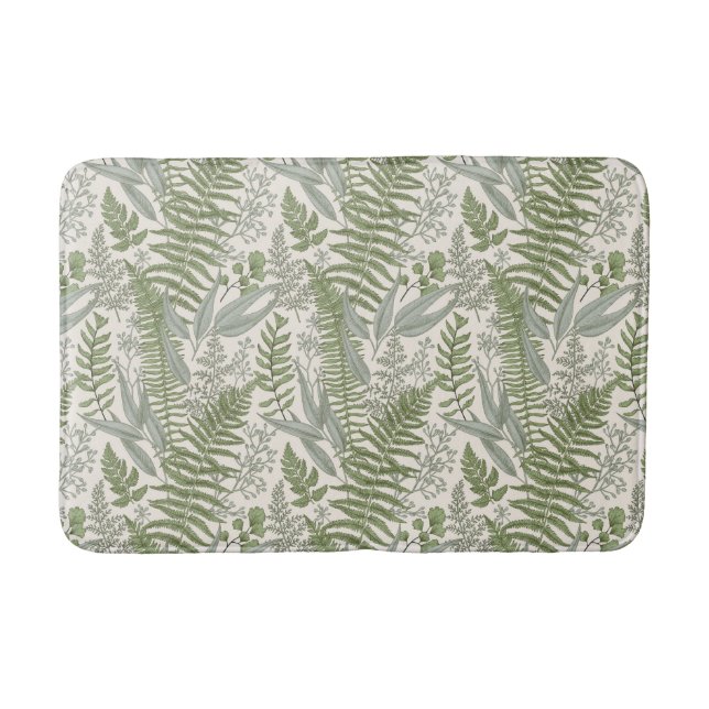 Tapis De Bain Jardin vert fleuri (Devant)