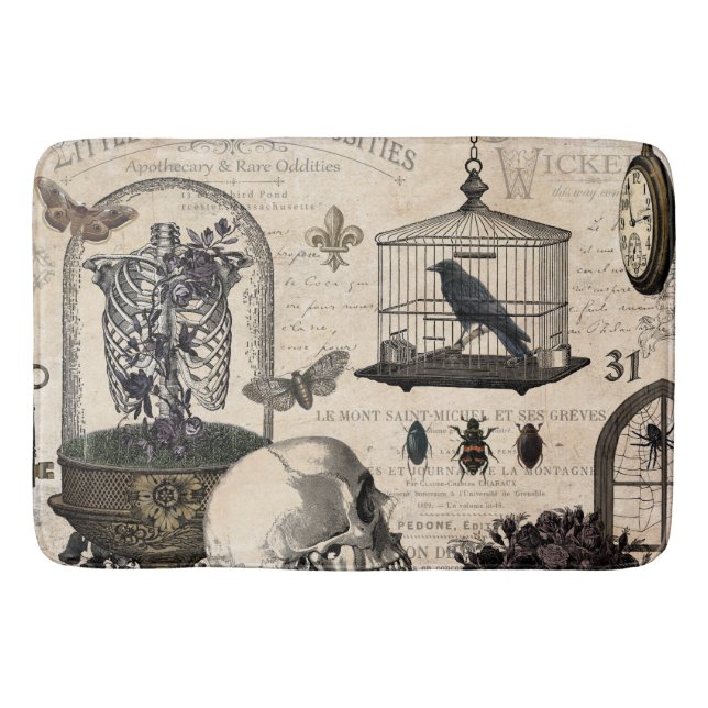 Tapis De Bain Jardin vintage moderne de Halloween (Devant)