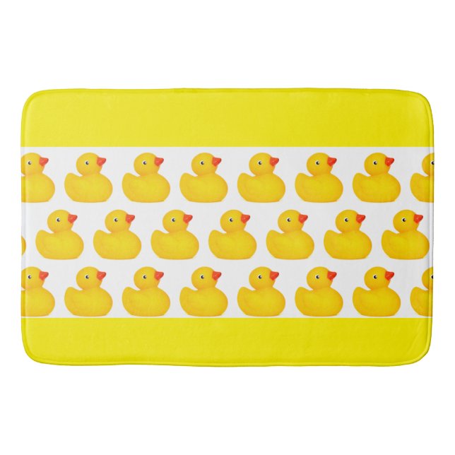 Tapis de bain jaune caneton canard en caoutchouc (Devant)