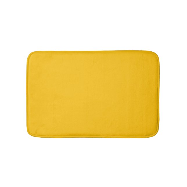Tapis De Bain Jaune de miel doré solide (Devant)