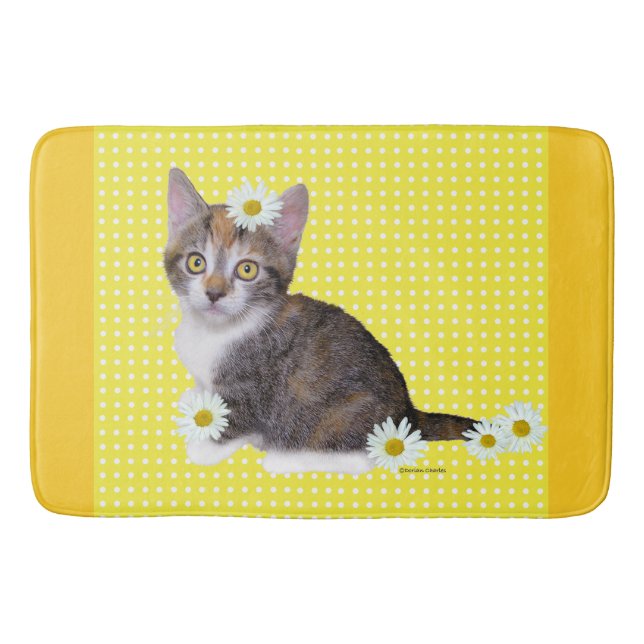 Tapis de bain jaune de "Mlle Daisy" (Devant)