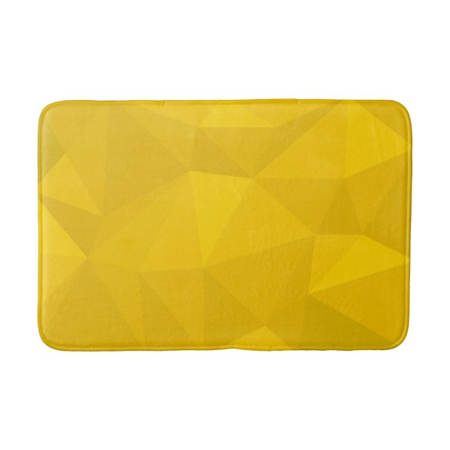 Tapis De Bain Jaune, moderne, cool, tendance, art géométrique ur (Devant)