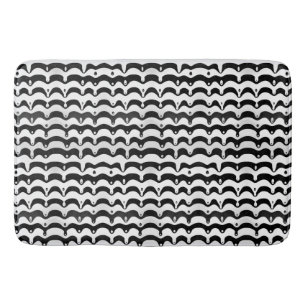 Tapis De Bain Jazzy Black & White Meling Zebra Stripes