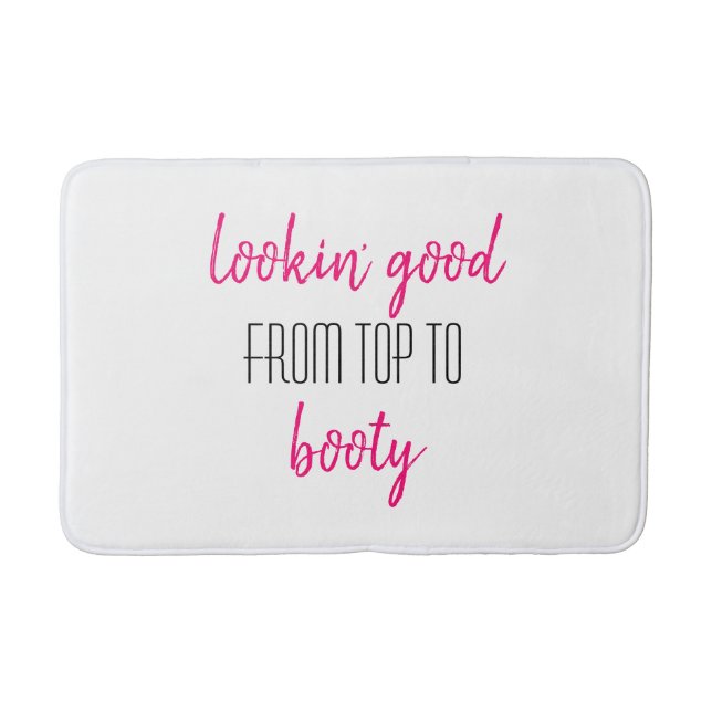 Tapis De Bain Je cherche le bien du haut vers Booty Pink Funny G (Devant)