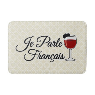 Tapis De Bain Je Parle Francais je parle le béret en verre de