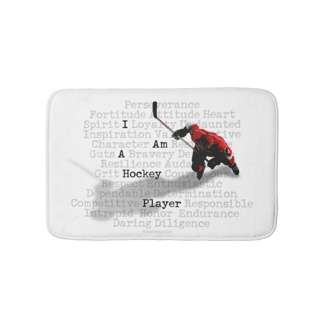 Tapis De Bain Je suis un joueur de hockey (Devant)