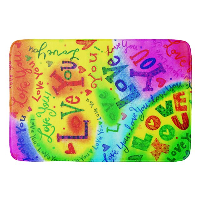 Tapis De Bain JE T'AIME Peindre (Devant)