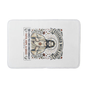 Tapis De Bain Jésus Couture Tricotage Chemise Graphique Chrétien