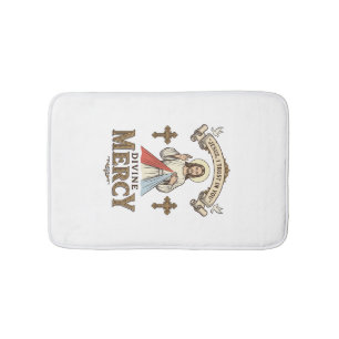 Tapis De Bain Jésus de la Miséricorde Divine Gravure Vintage T-s