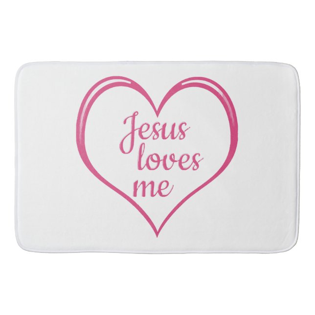 Tapis De Bain JÉSUS M'AIME dans le cœur (Devant)