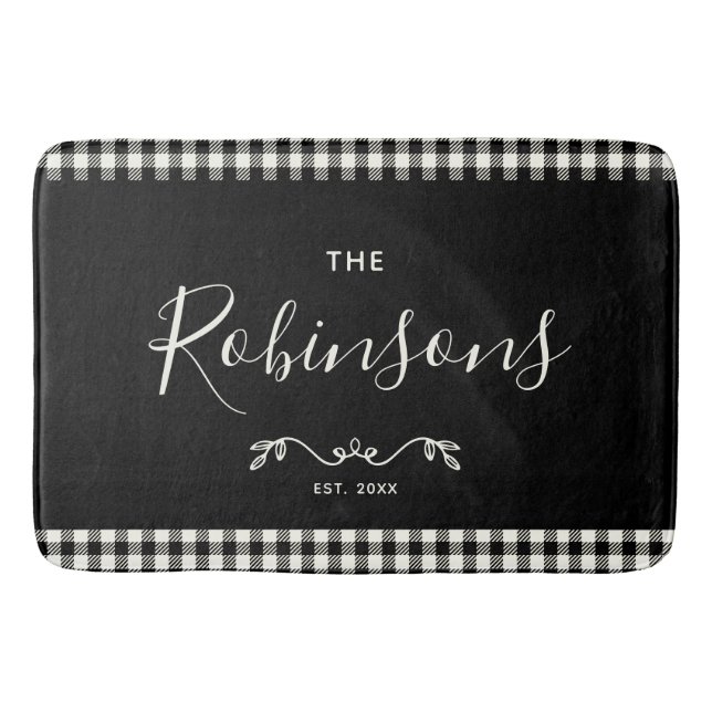 Tapis De Bain Jeu de famille moderne Russe Buffalo Check Plaid S (Devant)