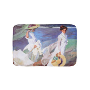 Tapis De Bain Joaquin Sorolla Femmes Promenade Plage