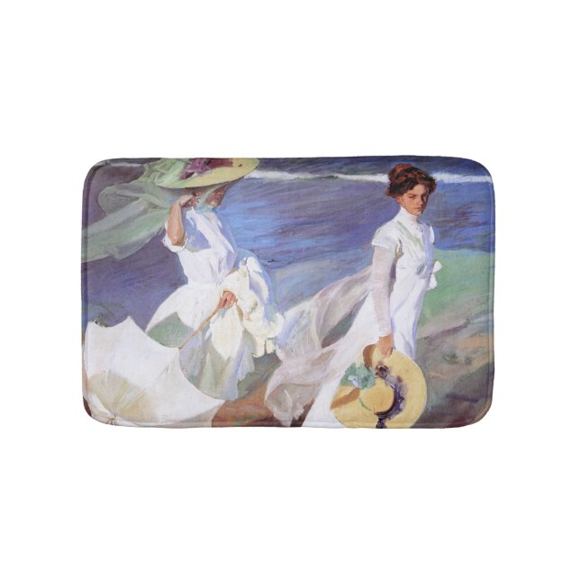 Tapis De Bain Joaquin Sorolla Femmes Promenade Plage (Devant)