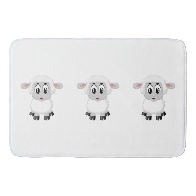 Tapis De Bain Joli agneau de ferme bébé (Devant)