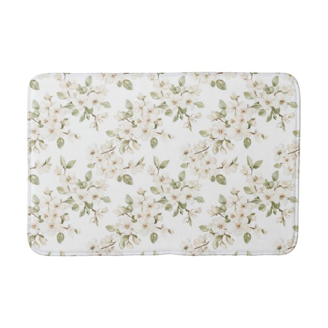 Tapis De Bain Joli arbre à fleurs crème  (Devant)